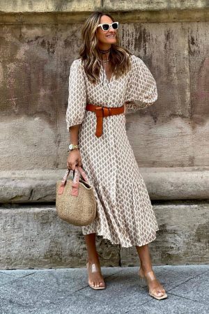 Liv Mid Sleeve Midi Dress