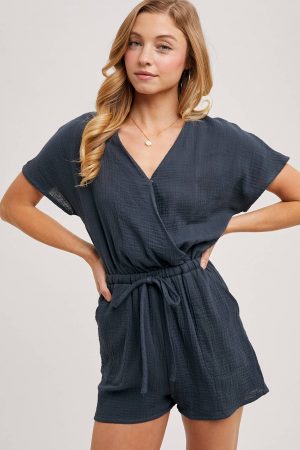 Wendy Wrap Drawstring Romper