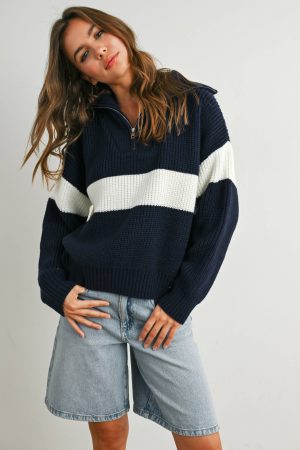 Nera Zip-Front Sweater