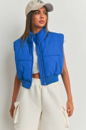 Zoe Crop Puffer Vest