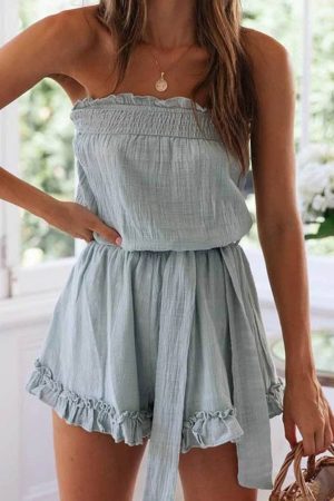 Lynne Strapless Romper