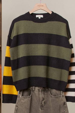 TEAGAN DAISY STRIPE SWEATER