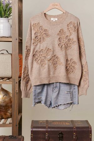 Hazel Embroidered Floral sweater