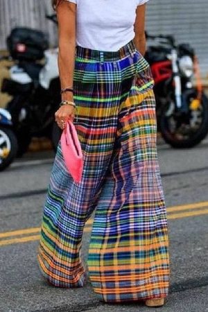 Kimberly Plaid Wide Leg Pant