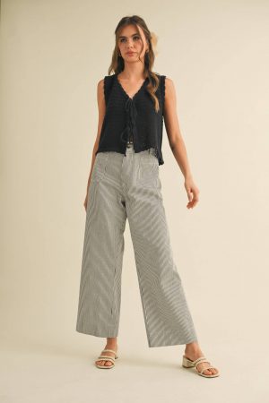 GRETCHEN STRIPED HIGH WAIST PANT