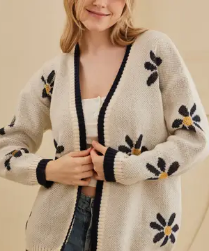 Jennifer Daisy Knit Cardigan