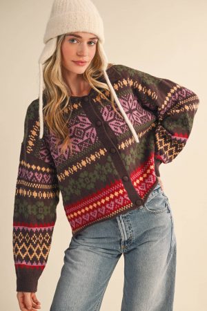 Frankie Fair Isle Sweater Cardigan