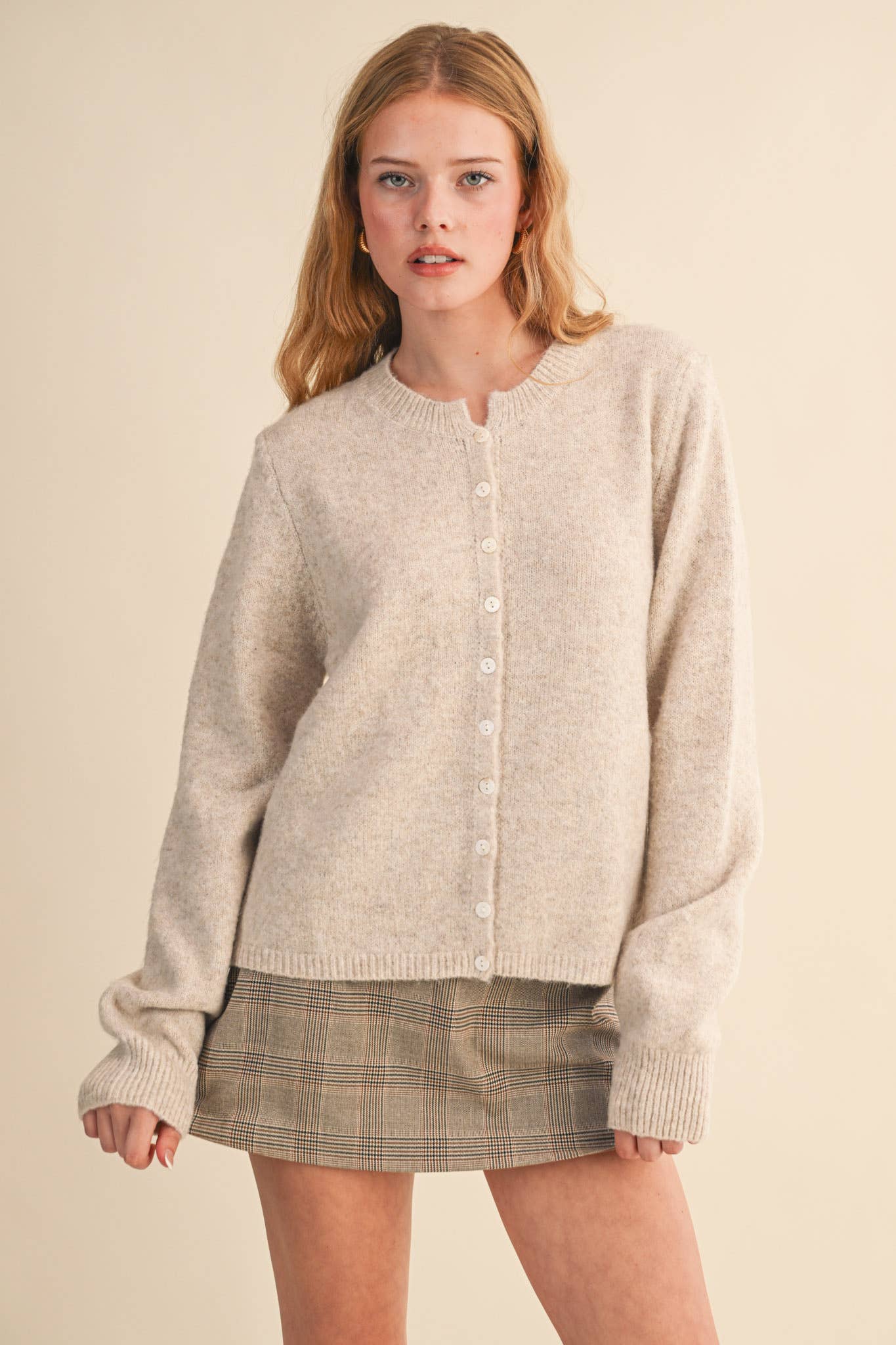 Bethany Cream Button Down Sweater