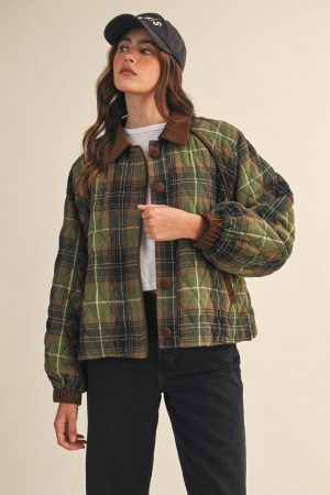 Caymen Olive Plaid Jacket