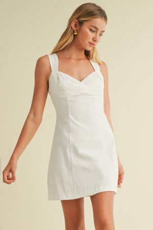 Jade Sculpted Bodice O-Ring Mini Dress