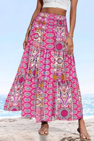 Zara Swing Style Bohemia Ethnic Floral maxi skirt