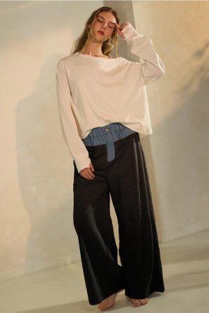 Emerson Wide-leg pants contrasting