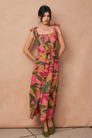 Georgia Just Like Paradise Button Down Midi Dress
