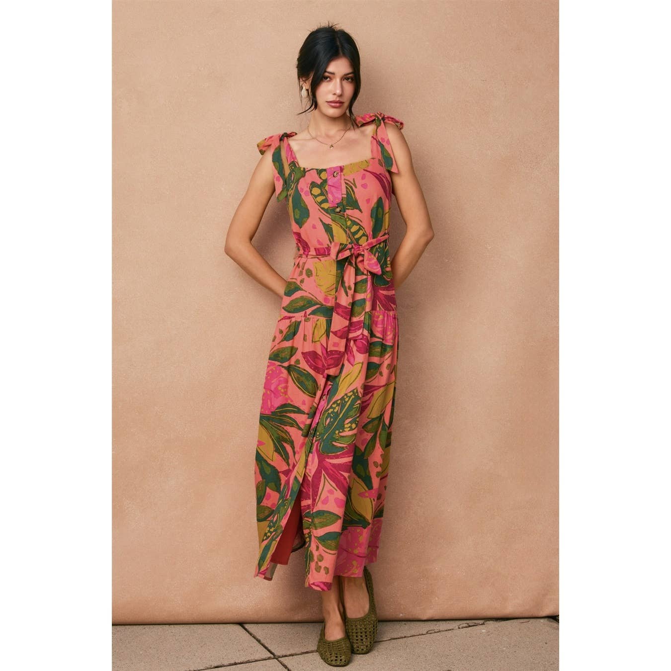 Georgia Just Like Paradise Button Down Midi Dress