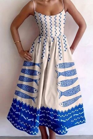 Searie maxi mackerel dress