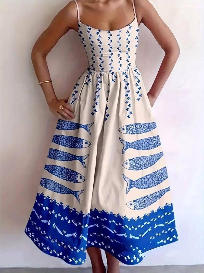 Searie maxi mackerel dress