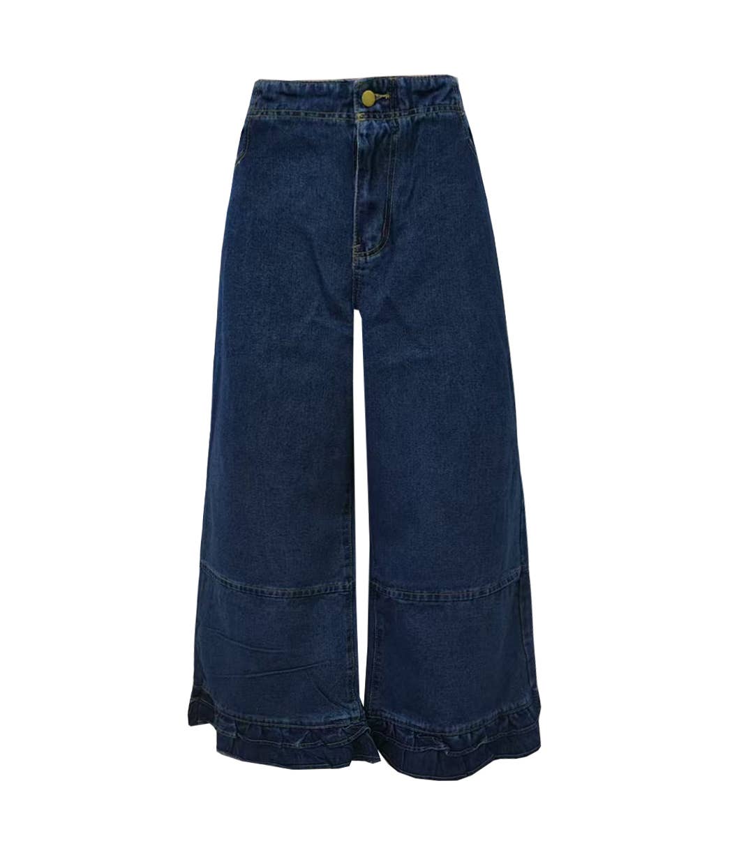 Beasley Anne Ruffled Trim Jeans