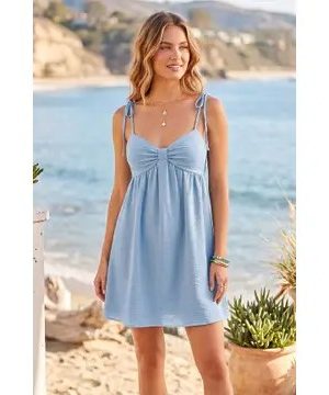 Rory Sunlit Bow Airflow Mini Dress