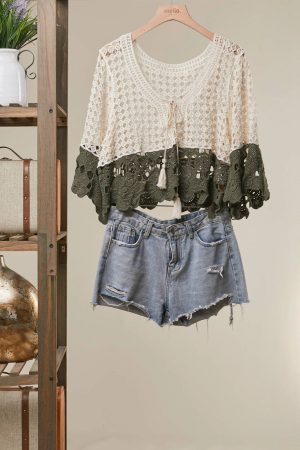 Orla Boho Color Block Crochet Top