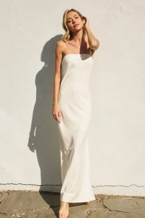Luna Anne Heaven Sent Strapless Tie Back Maxi Dress