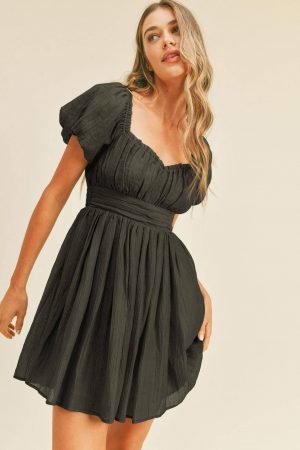 LACE UP BACK MINI DRESS MDR2027
