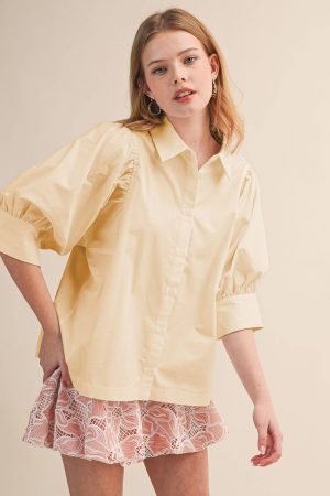Millie May Bubble Hem Button Down Copy