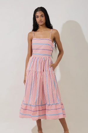 Brynley Cami Stripe Midi Dress