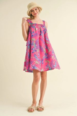 Polly Babydoll Tying Strap Mini Dress