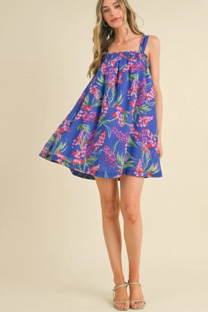 Polly Anne Babydoll Tying Strap Mini Dress