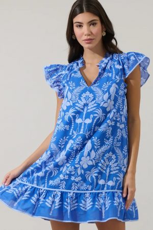 Davina Floral Ebba Shift Mini Dress
