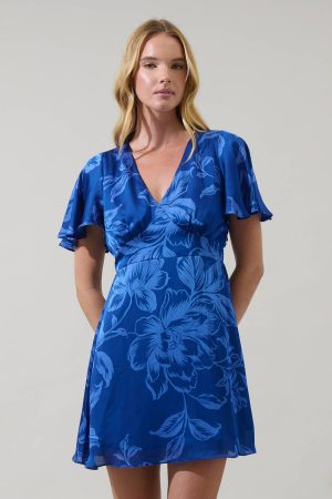 Ciara Floral Emeny Short Sleeve Mini Dress