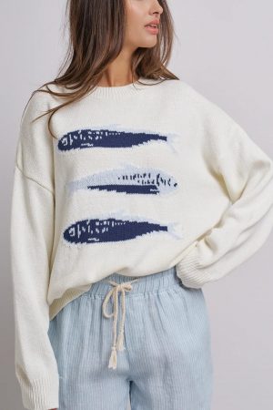 Sunny Oversized Drop-Shoulder Knit Sweater