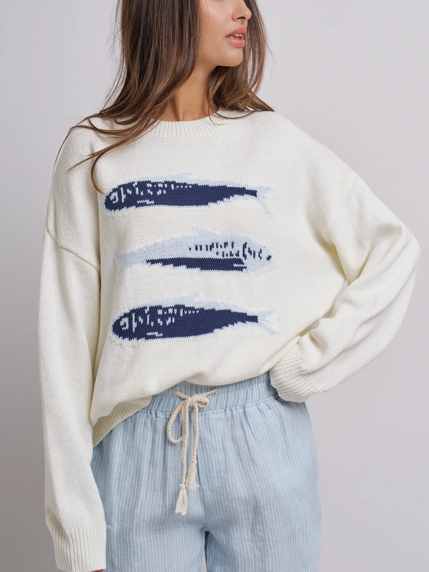 Sunny Oversized Drop-Shoulder Knit Sweater