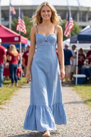 Jeanne Corset Inspired Maxi Dress with Braided Shoulder Strap