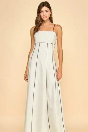 Lexie Anne Fitted Bodice with A Square Neckline Maxi