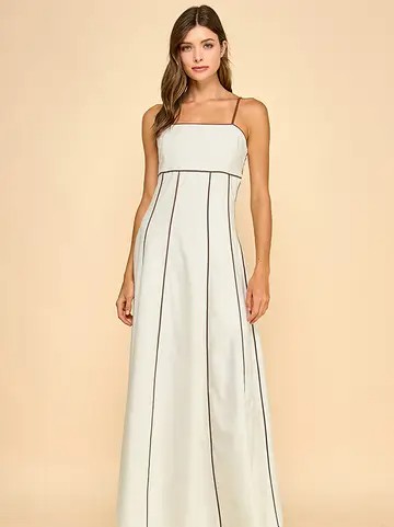 Lexie Anne Fitted Bodice with A Square Neckline Maxi