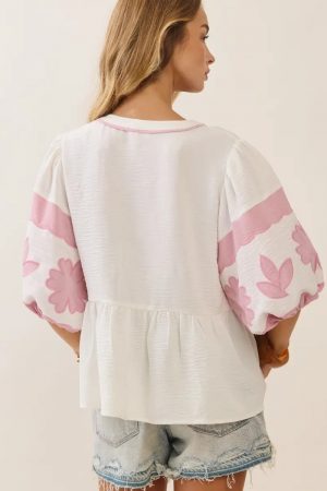 Layla Solid Airflow Peplum Blouse