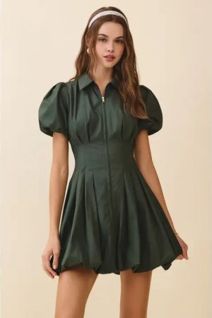 Elle Puff-Sleeve Mini Dress