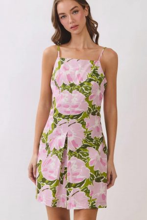 Posie Pink & Green Floral Wide-Leg Jumpsuit